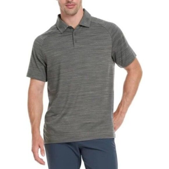NEW Hurley Men's M Performance Stretch Polo Golf Shirt Gray UPF 30 - Picture 1 of 8